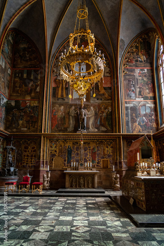 Saint Vitus Cathedral Prague in Czech Republic.