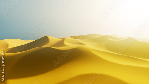 Africa desert  duna 3d rendering design element background