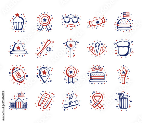 bundle of usa set icons