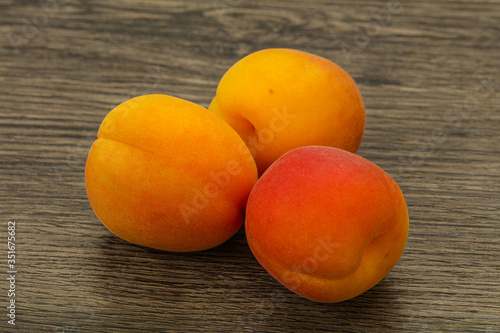 Fresh ripe sweet few apricots