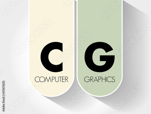 CG - Computer Graphics acronym, technology concept background
