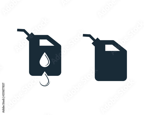 Jerrycan Icon Vector Logo Template Illustration Design photo