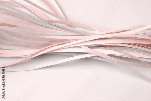 Abstract pink and gray color strip wave paper background.