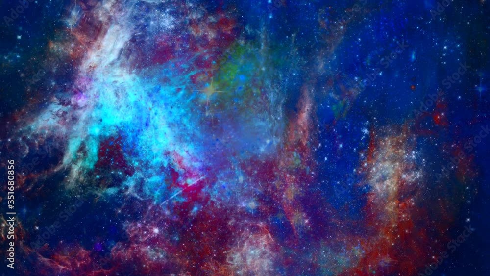 Vivid Universe. Stars and nebulae in deep space animation Vivid Universe. Stars and nebulae in deep space animation