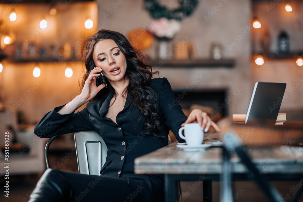 beautiful businesswoman talking on the phone beautiful businesswoman talking on the phone