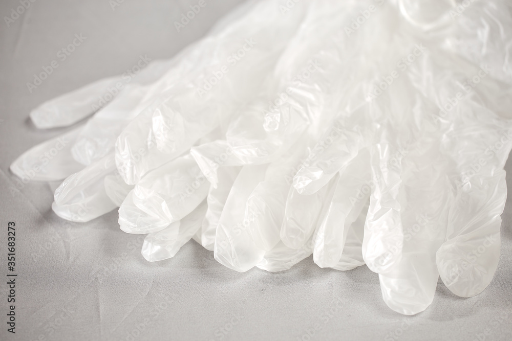Medical gloves on a gray background Medical gloves on a gray background