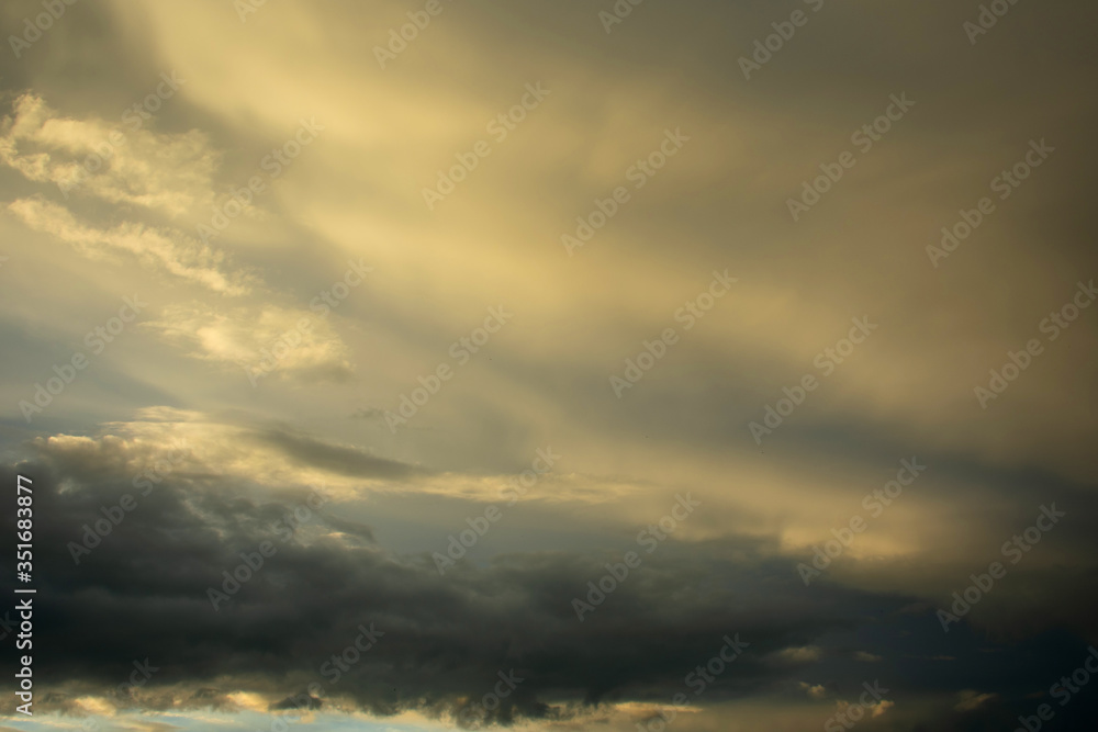 Fototapeta premium Lowering sky, gray clouds, abstract background