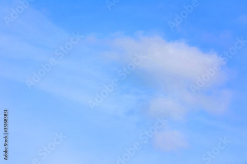 Abstract atmosphere background, blue sky with clouds, copy space