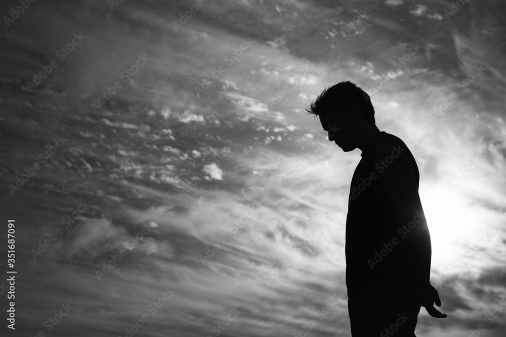 3,949 Man Sad Silhouette Stock Photos - Free & Royalty-Free Stock