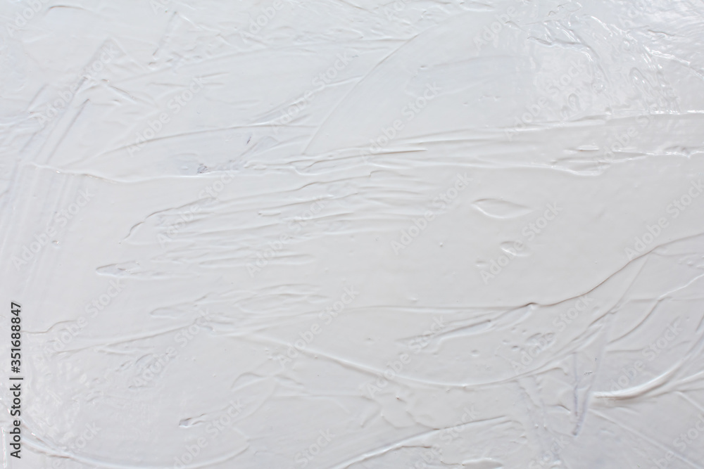 Uneven grungy white background from natural putty. White texture background.