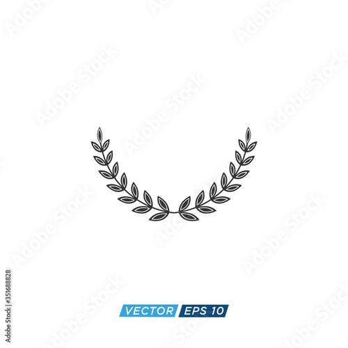 Laurel Wreath Icon Design Vector