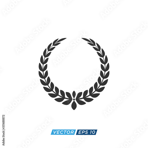 Laurel Wreath Icon Design Vector