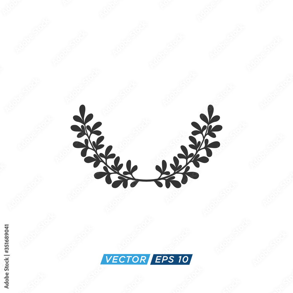 Laurel Wreath Icon Design Vector