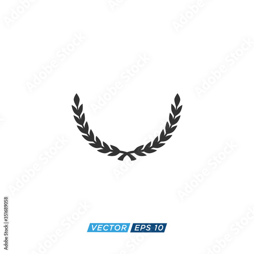 Laurel Wreath Icon Design Vector