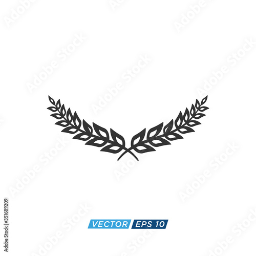 Laurel Wreath Icon Design Vector