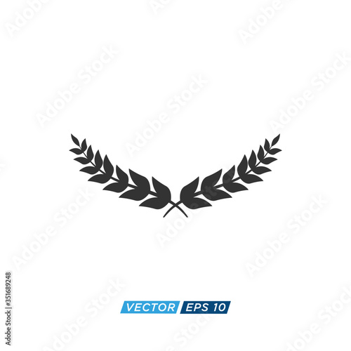Laurel Wreath Icon Design Vector