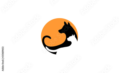 DogCat Pet Shop Vector Logo Template. This logo could be use 
as logo of pet shop, pet clinic, or others
