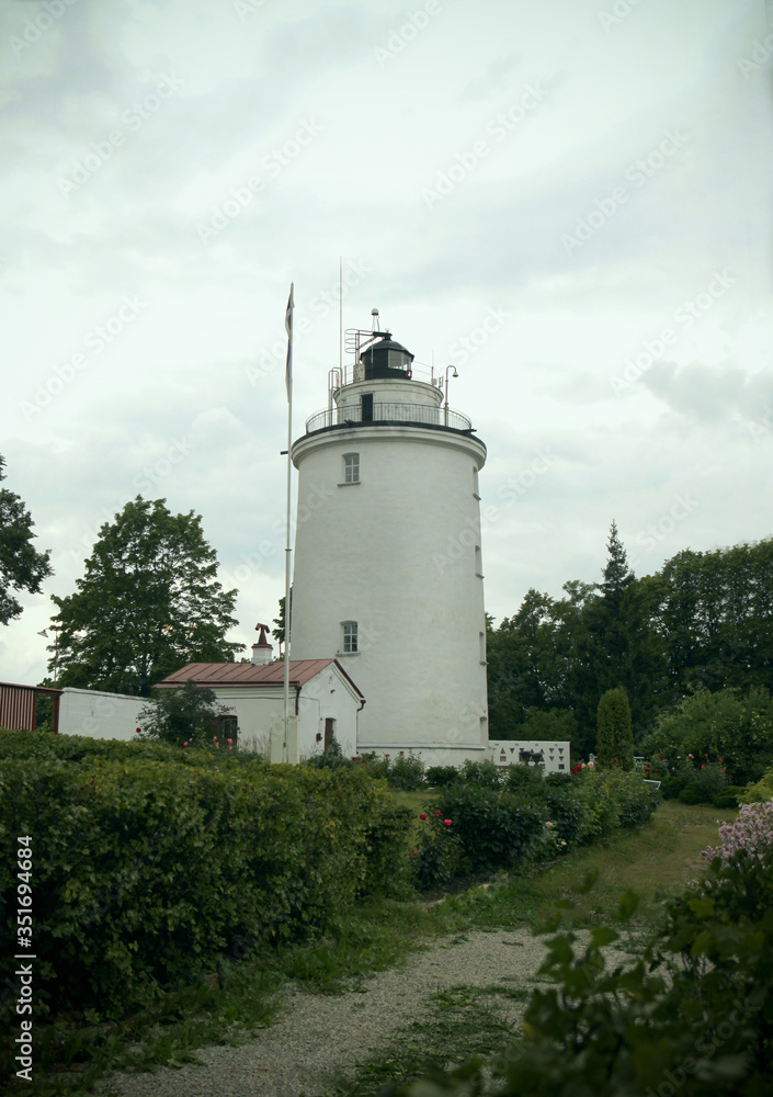 The Suurupi Peninsula Rear Upper lighthouse in the village Suurupi in Estonia. Historic landmark on Estonia's coastline since 1760.
