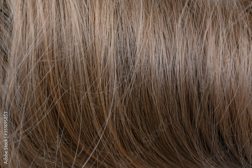 Wavy hair texture, brown hair, background