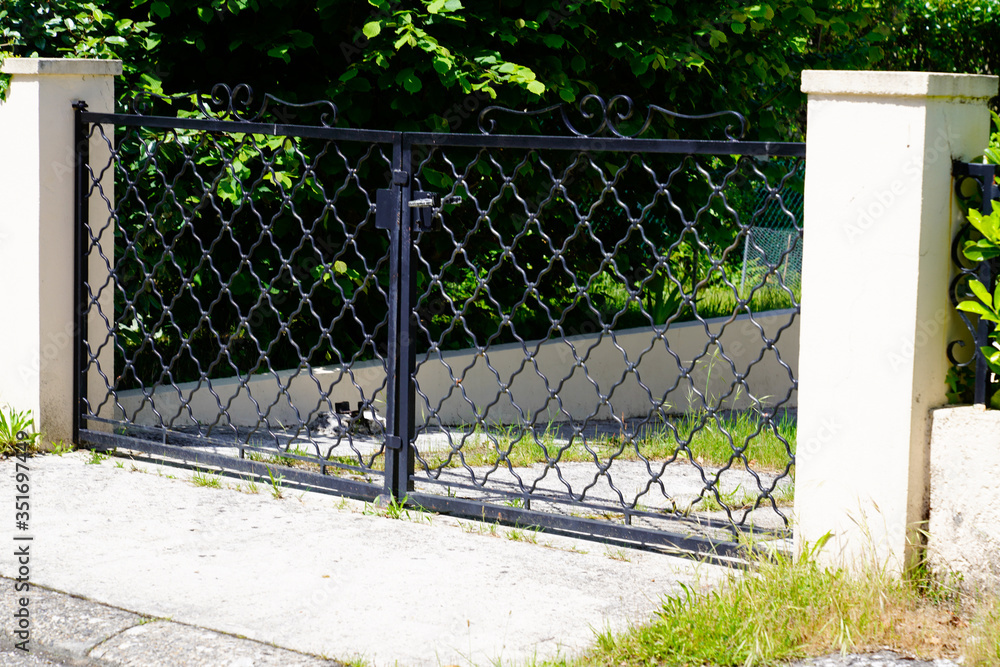 street suburb home black metal retro house gate garden access door street suburb home black metal retro house gate garden access door
