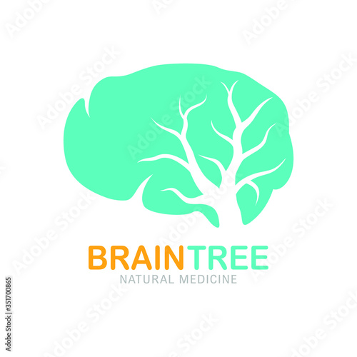 Brain Tree Nervous System Logo Symbol