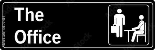 Office name board sign vector