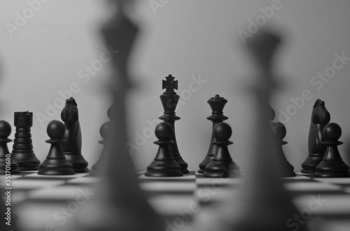black chess pieces