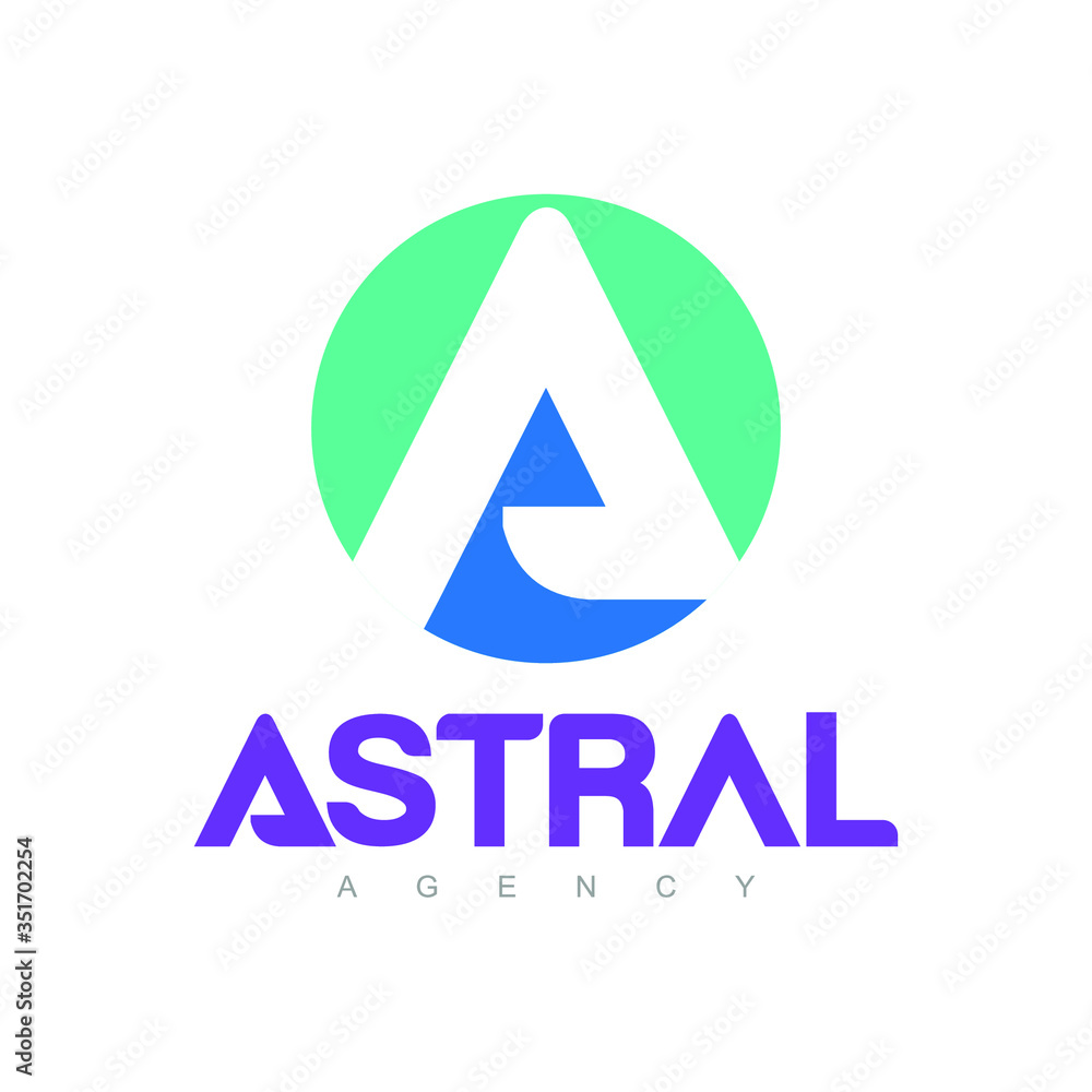 Letter A Colorful Circle Shape Logo Symbol Letter A Colorful Circle Shape Logo Symbol