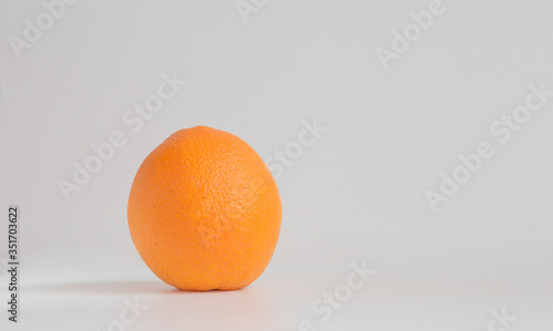 Isolated orange on a gray background.