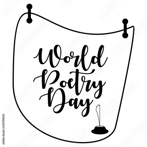  World poetry day. Perfect design .Vector illustration.