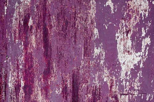 Abstract corrosion colorful violet metal background, purple metal texture