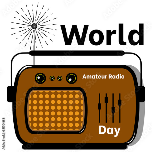 World Amateur Radio Day. Vector illustration.