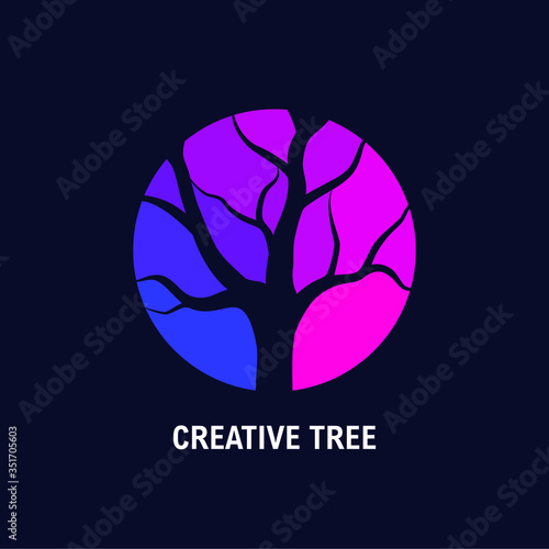 Creative Colorful Tree Logo Symbol