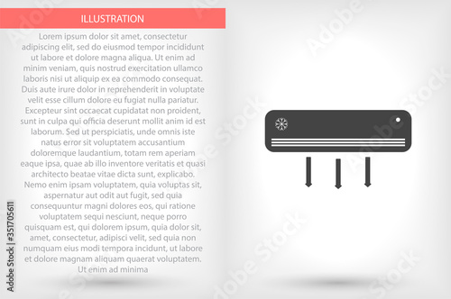 Conditioning vector icon , lorem ipsum Flat design