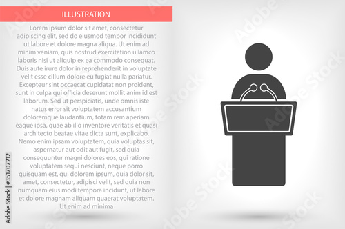 Settings vector icon , lorem ipsum Flat design