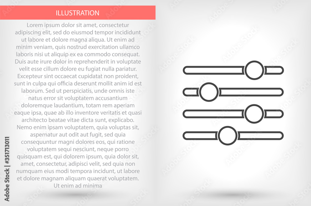Settings music vector icon , lorem ipsum Flat design Settings music vector icon , lorem ipsum Flat design
