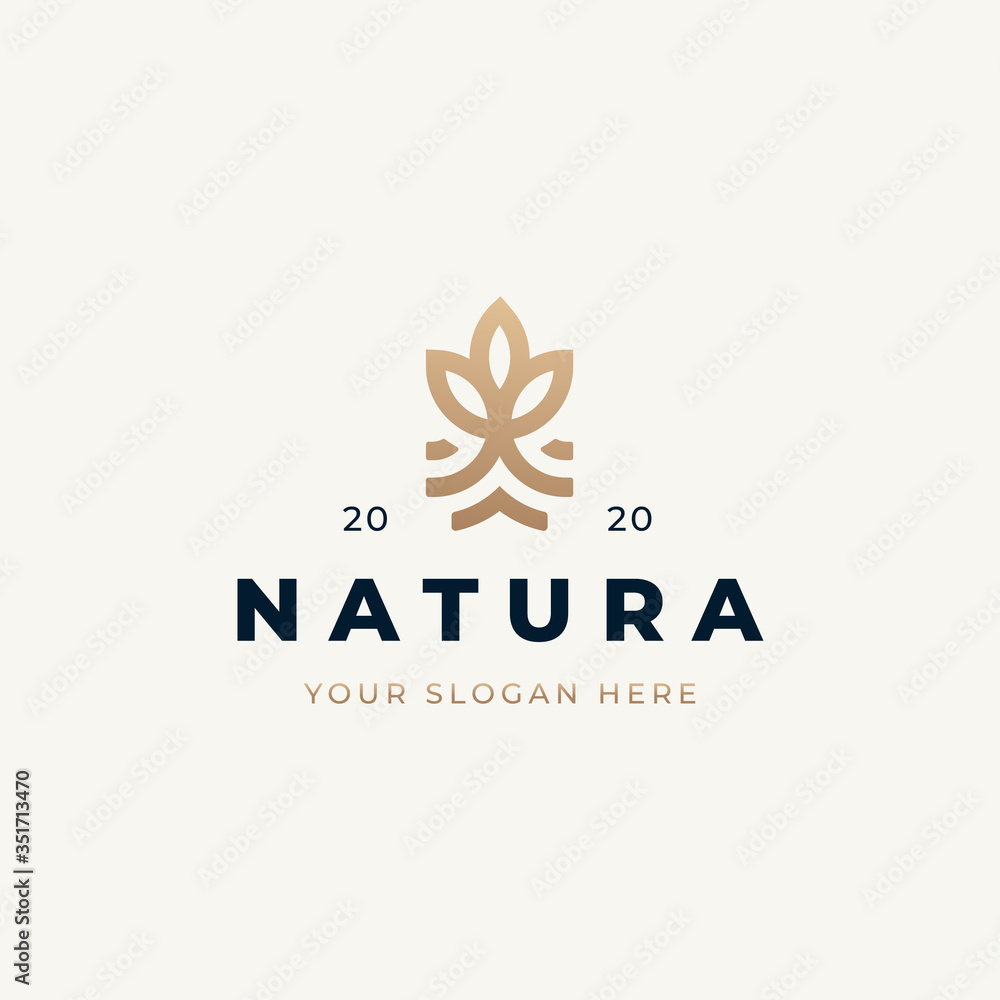 vintage natural logo design