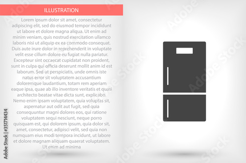 Fridge vector icon , lorem ipsum Flat design