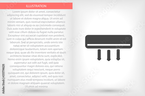 Conditioning vector icon , lorem ipsum Flat design