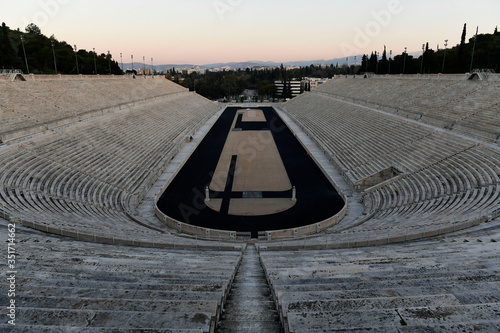 The Panathinaic Stadium in Athens, Greece..