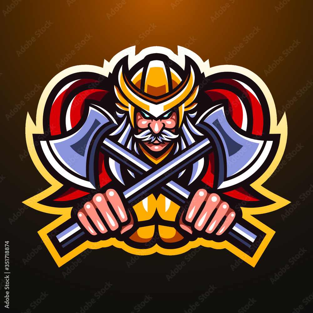 Odin esport mascot logo design