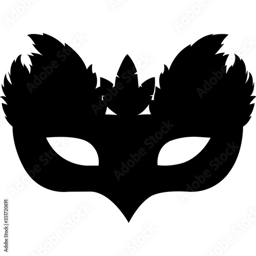 Carnival Mask Silhouette Vector