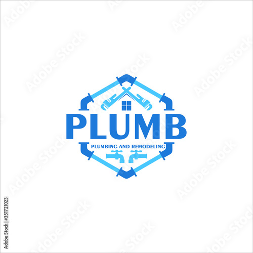 real estate company logo. Plumb vector