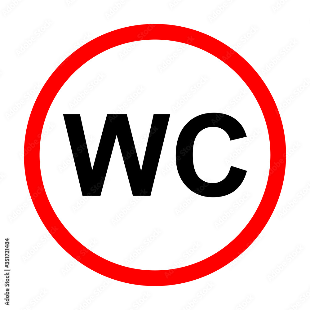 Toilet symbol. WC sign icon. Washroom vector icon Toilet symbol. WC sign icon. Washroom vector icon