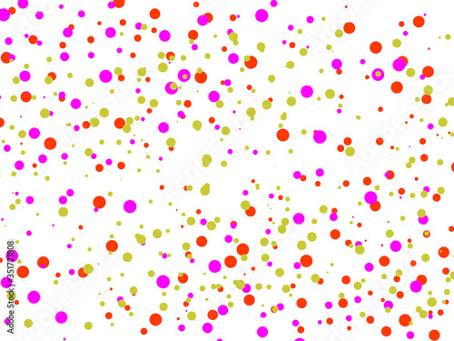 White background texture in pink green and red polka dots