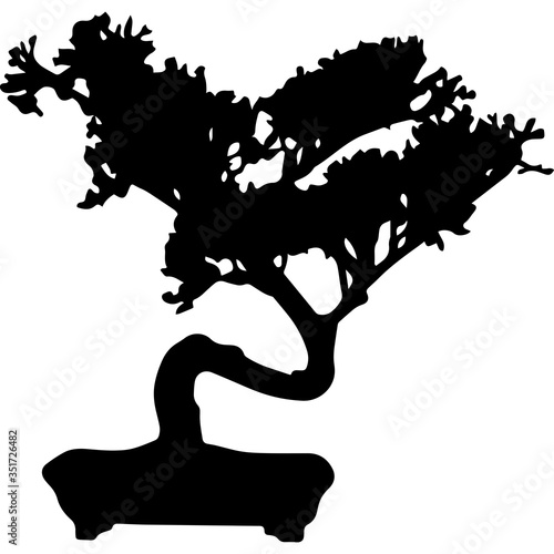 Bonsai Silhouette Vector