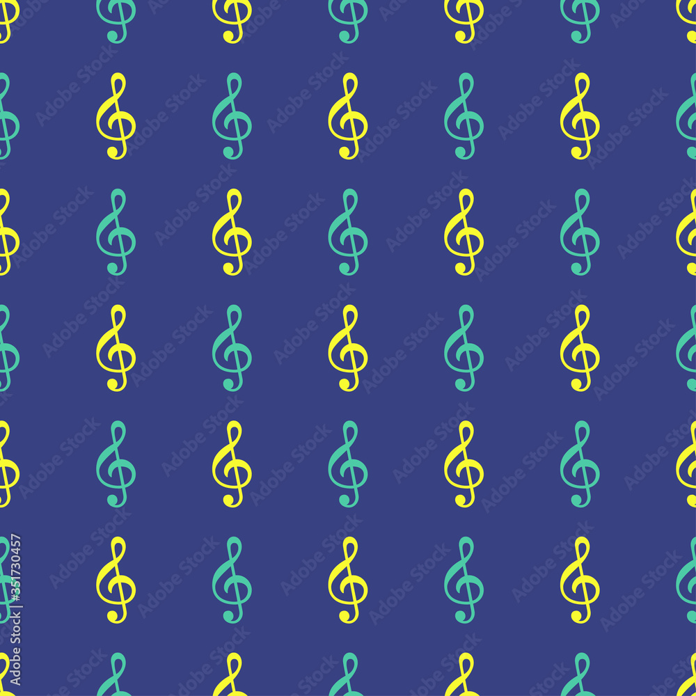 Treble clef black and white seamless background pattern. vector stock illustration Treble clef black and white seamless background pattern. vector stock illustration