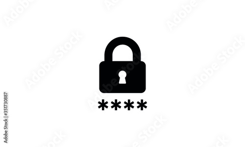 password protection icon, password vector icon