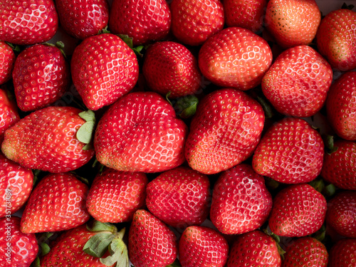 box of red strawberries