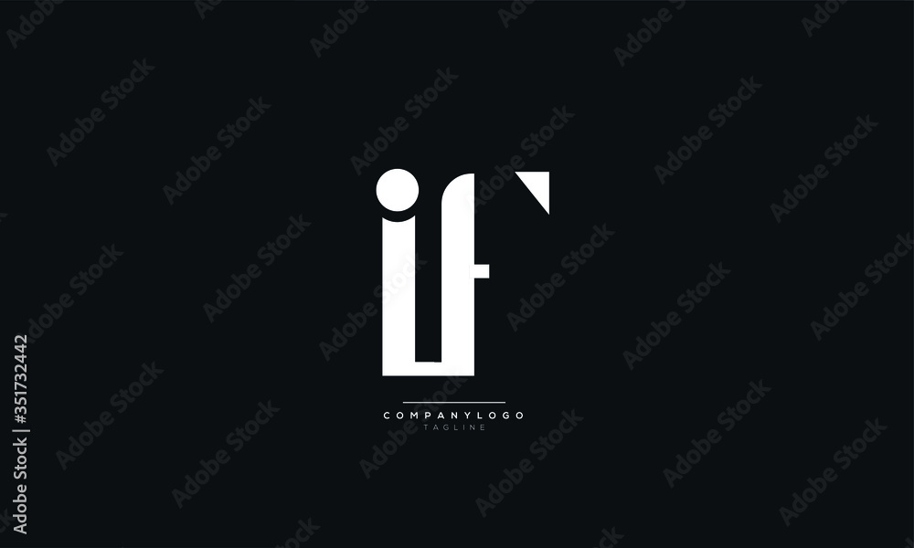 if Letter Logo Alphabet Design Icon Vector Symbol if Letter Logo Alphabet Design Icon Vector Symbol